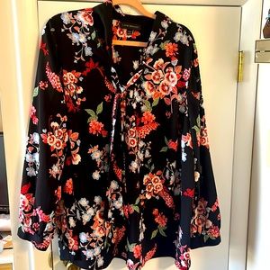 Neck Tie floral blouse - 18/20